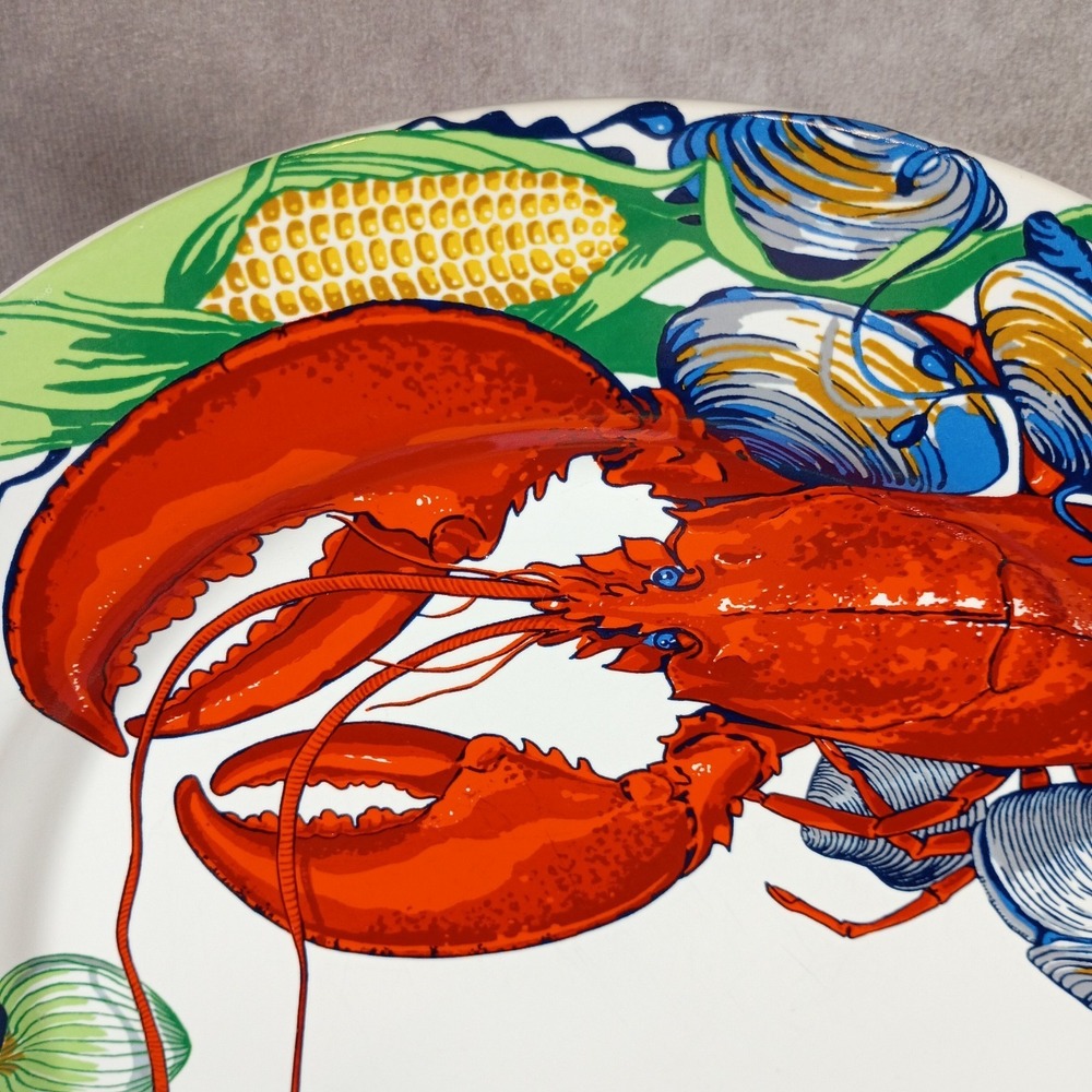 Vintage 1999 Lobster Seafood Fest Plate Youngberg & Co 10.5" Beach Decor Sealife - Picture 2 of 7